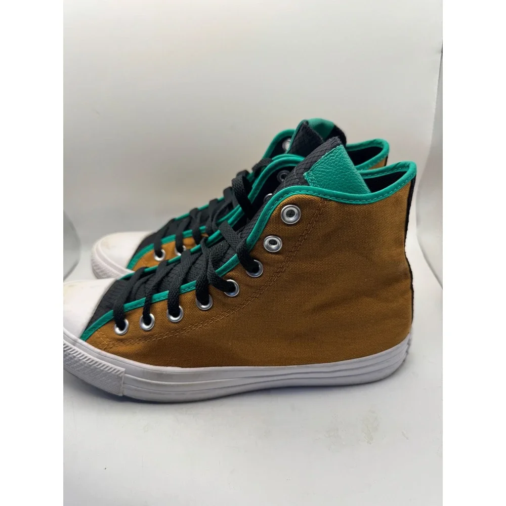 Converse Chuck Taylor All Star High Top Sneakers Mens 8.5 Womens 10.5 Brown Gr - Picture 2 of 9